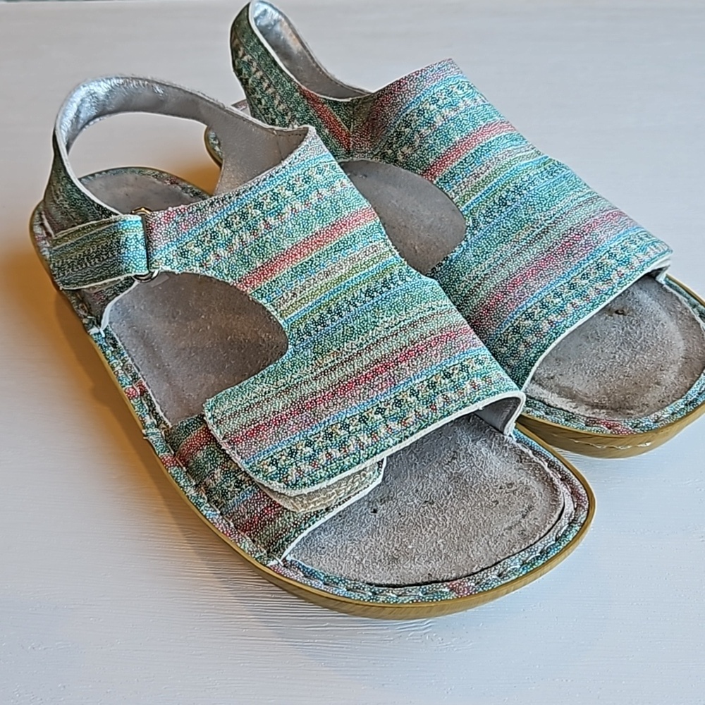 Alegria Teal Viki Seascape Sandals 41 / 10.5-11 - Picture 1 of 10